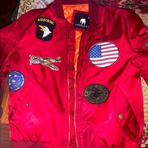 Red Bomber Jacket